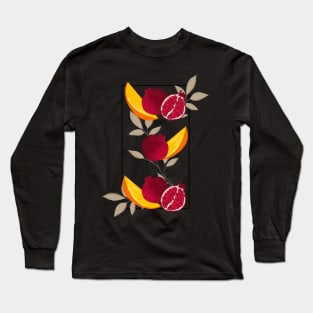 Pomegranate and mango pattern Long Sleeve T-Shirt